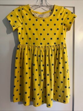 HA Yellow Star-Print dress size 5/ 110cm